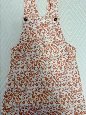 cupcakes & cashmere White and Rust Printed Pinafore Dress